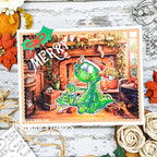 Whimsy Stamps Dudley and Friend Christmas Clear Stamps dp1078a merry