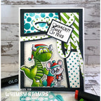 Whimsy Stamps Dudley and Friend Christmas Clear Stamps dp1078a present