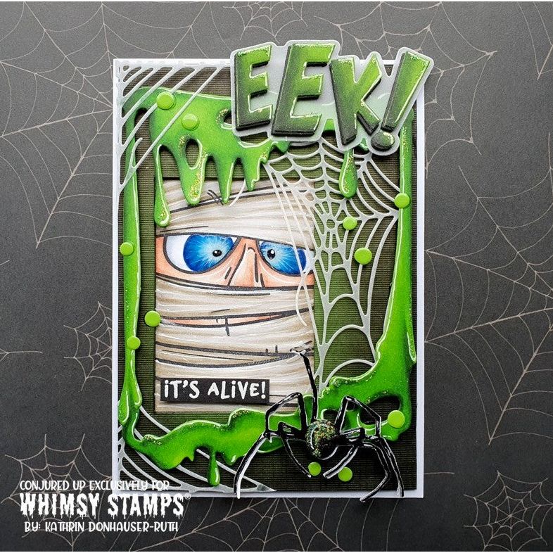 Whimsy Stamps EEK Word Die wsd567 mummy
