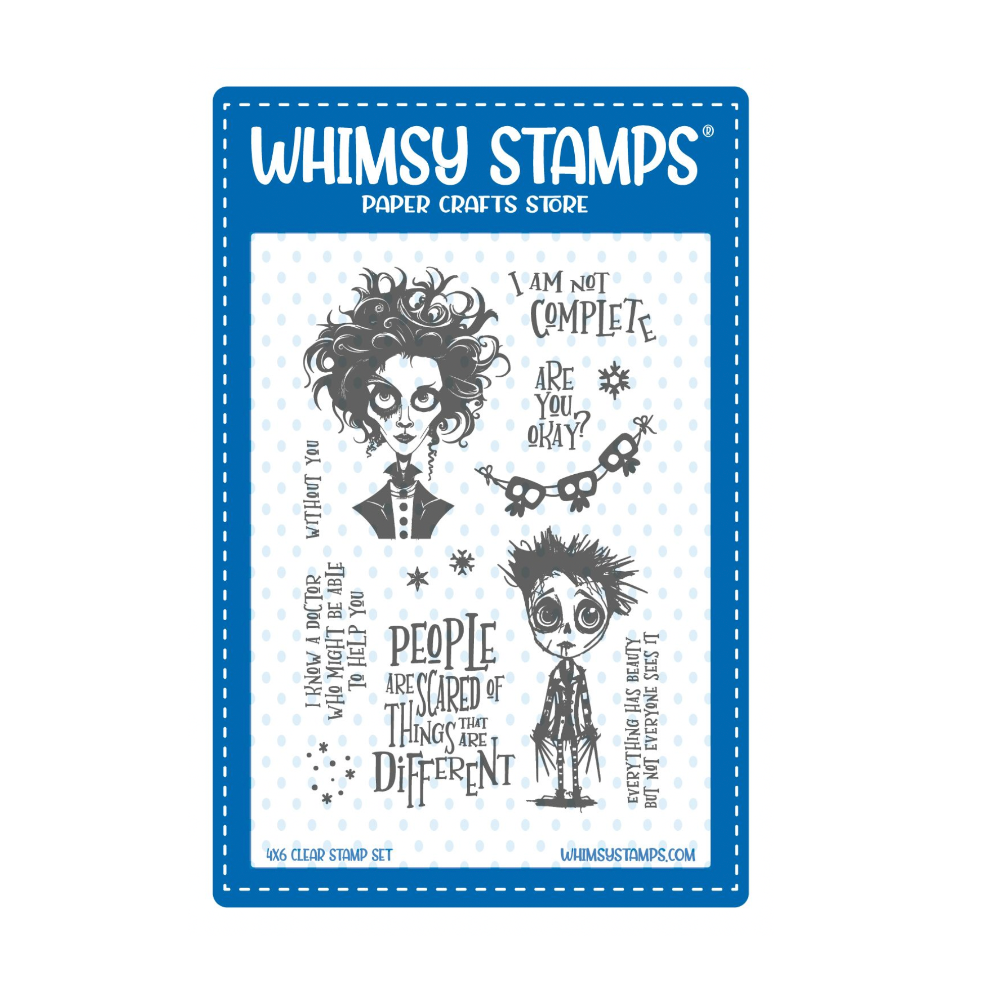 Whimsy Stamps Edward Clear Stamp and Die Set image 1
