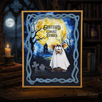 Whimsy Stamps Eeks and Squeaks 2 Quick Card Fronts wsqcf-49 graveyard ghost mouse card