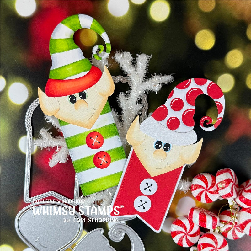 Whimsy Stamps Elven Tags Dies wsd047 stripes