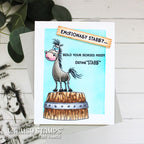 Whimsy Stamps Emotionally Stable Clear Stamps cwsd345a gray horse