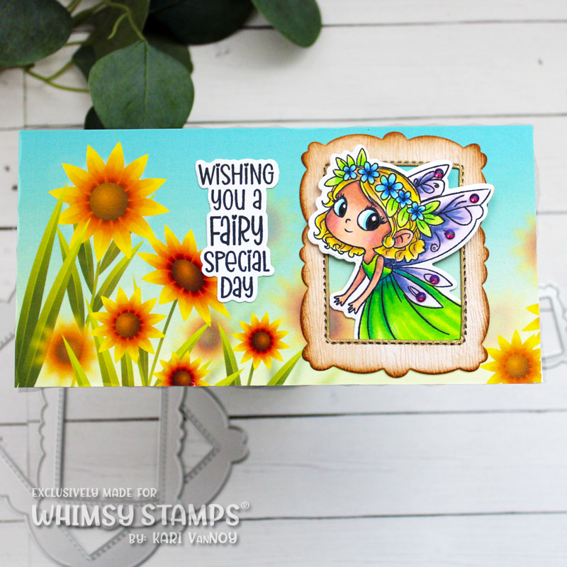 Whimsy Stamps Fairy Special Outline Dies wsd268a sunflowers