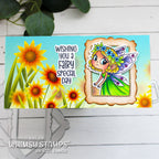 Whimsy Stamps Fairy Special Outline Dies wsd268a sunflowers