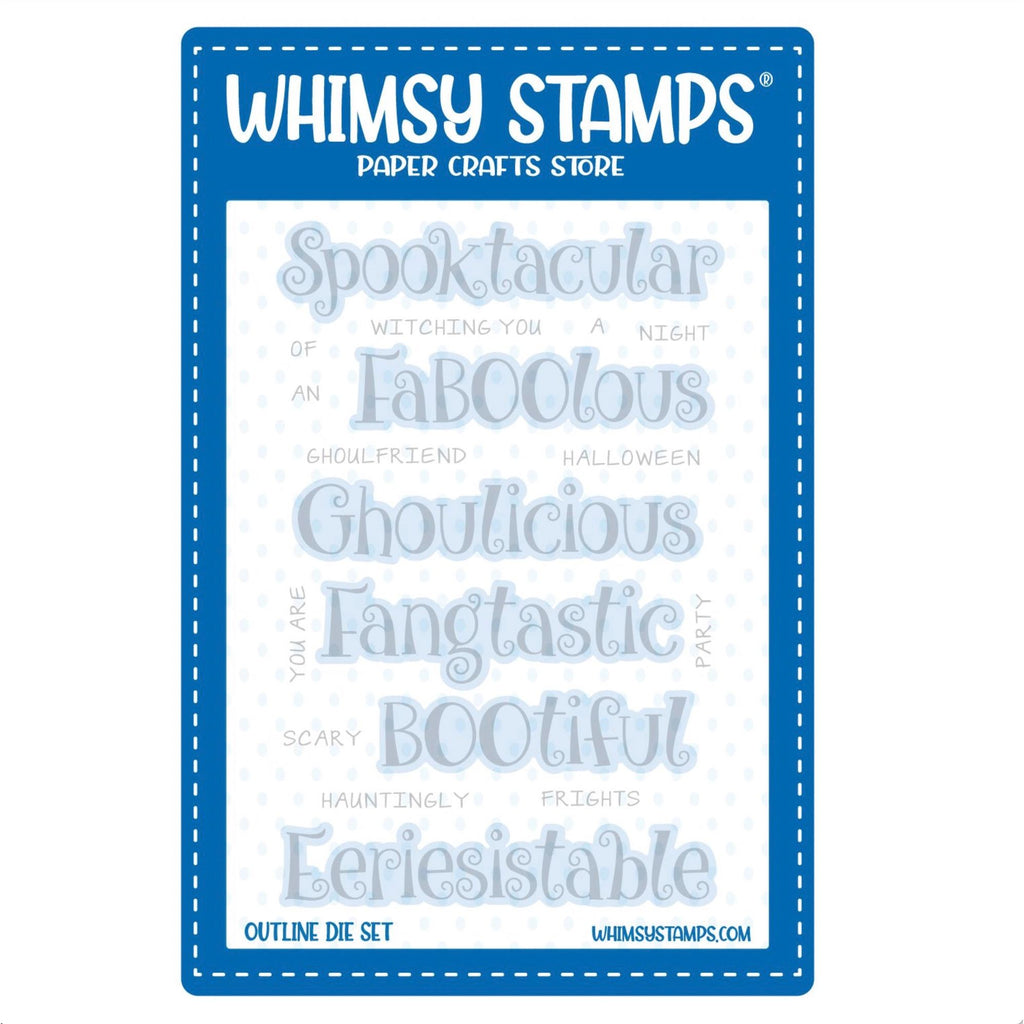 Whimsy Stamps Fangtastic Outline Dies wsd057