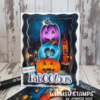 Whimsy Stamps Fangtastic Outline Dies wsd057 jack o lanterns stack card