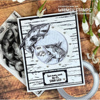 Whimsy Stamps Farmhouse Shiplap Background Cling Stamp ddb0004 sharks