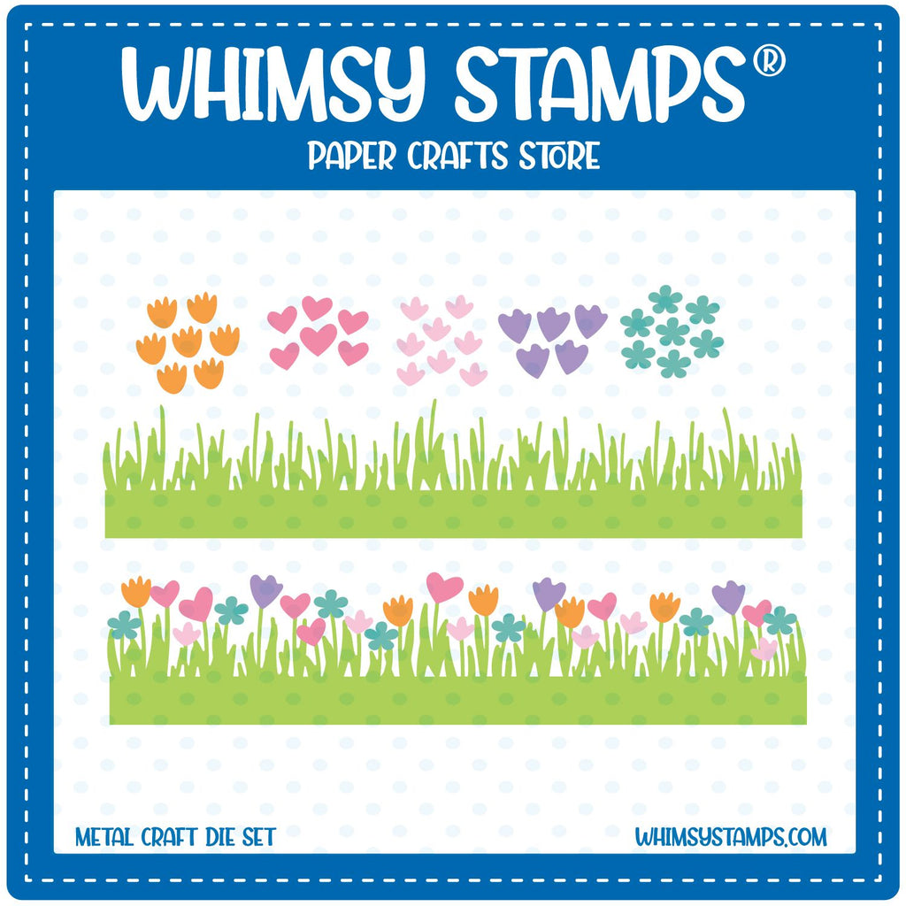 Whimsy Stamps Field of Flowers Dies wsd122a