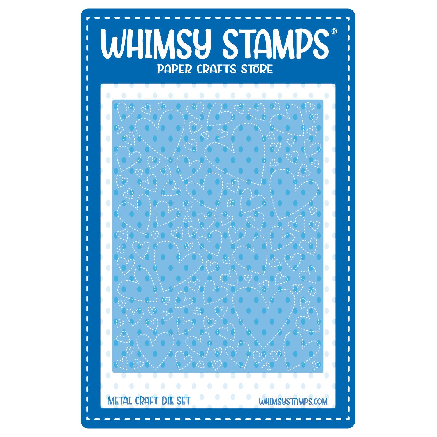 Whimsy Stamps Floating Hearts Cover Plate Die wsd558a
