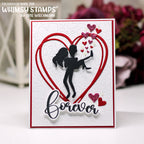 Whimsy Stamps Floating Hearts Cover Plate Die wsd558a couple