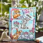 Whimsy Stamps Funny Bunnies Clear Stamps c1293a happy spring