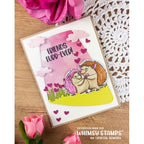 Whimsy Stamps Furry Friends Clear Stamps khb144a hearts