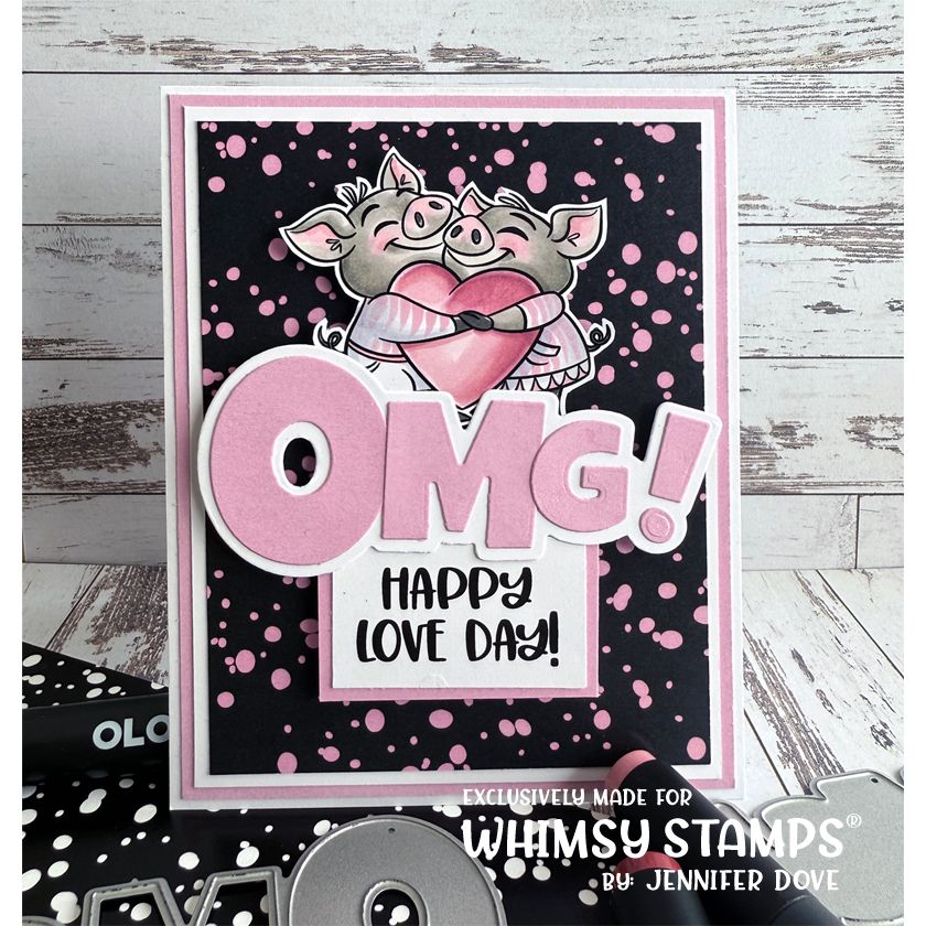 Whimsy Stamps Furry Friends Clear Stamps khb144a little pigs