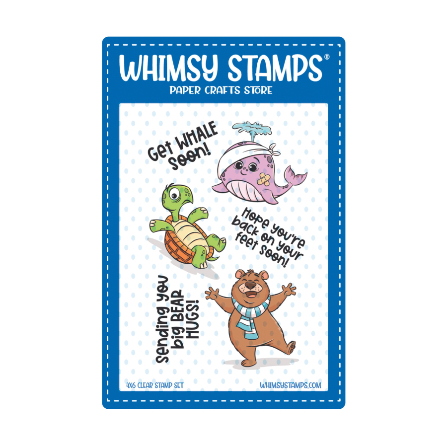 Whimsy Stamps Get Well Hugs Clear Stamps khb156a