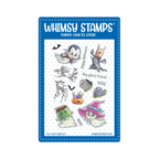 Whimsy Stamps Ghost Party Clear Stamp and NoFuss Mask Set image 1