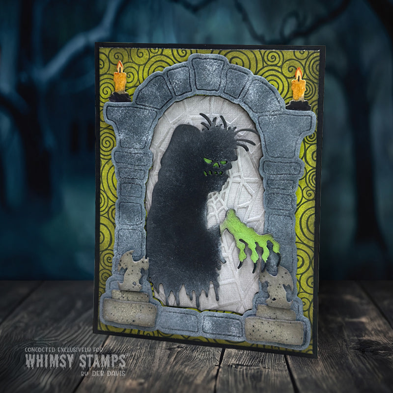 Whimsy Stamps Ghoul Guy Die wsd064 gargoyles card