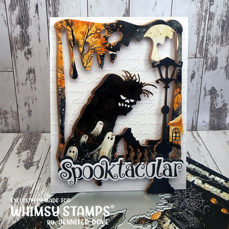 Whimsy Stamps Ghoul Guy Die wsd064 spooky ghosts card