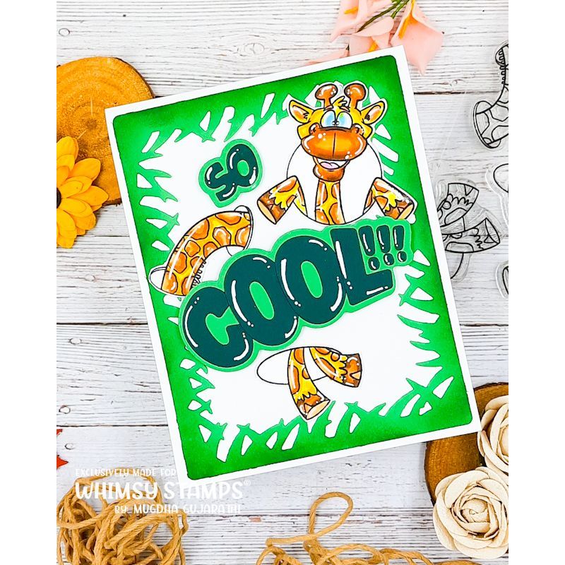 Whimsy Stamps Giraffes, Oh Hello Clear Stamp and Die Set cool