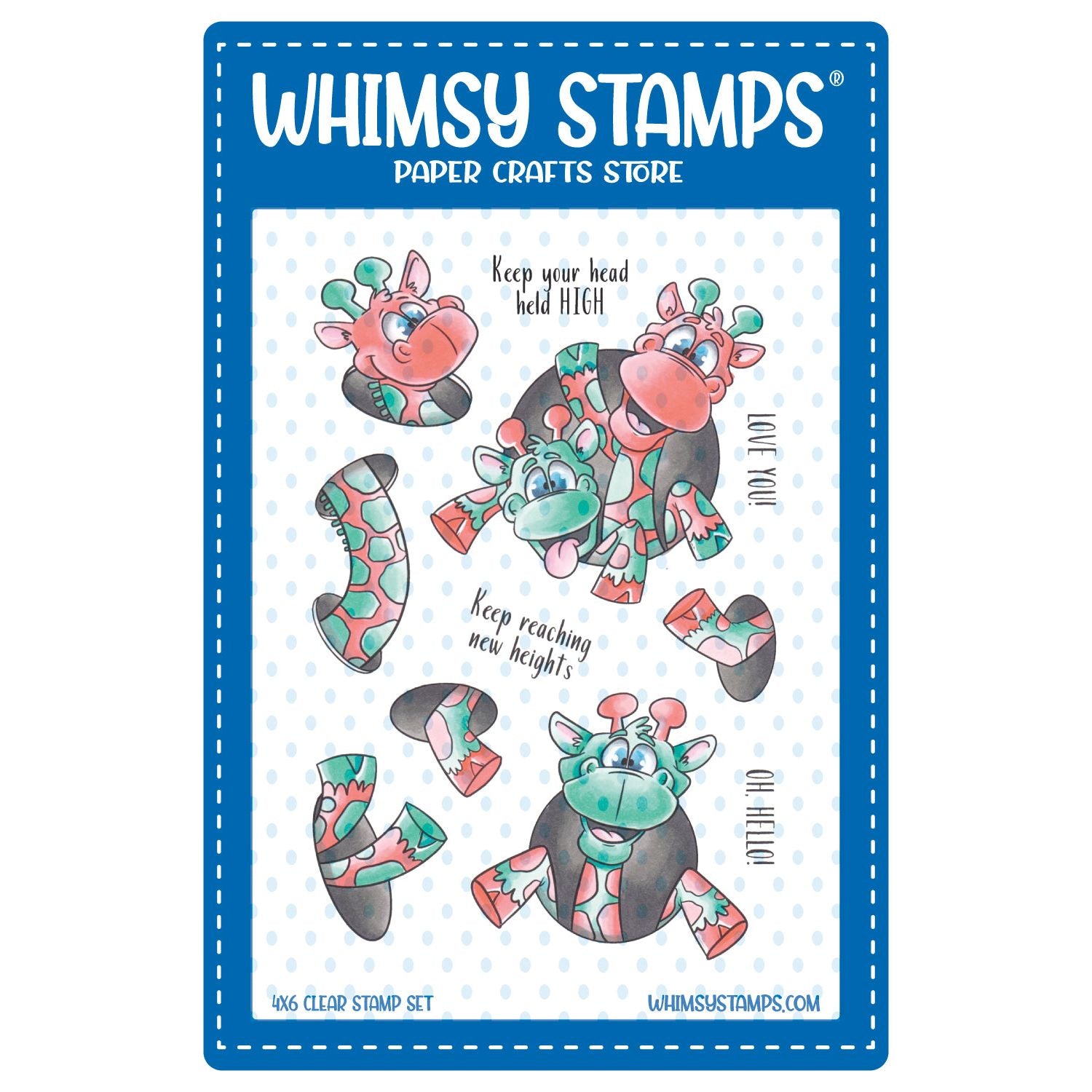 Whimsy Stamps Giraffes, Oh Hello Clear Stamp and Die Set product image 1