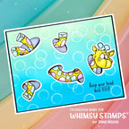 Whimsy Stamps Giraffes, Oh Hello Clear Stamps dp1022a bubbles