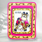 Whimsy Stamps Giraffes, Oh Hello Clear Stamps dp1022a pink