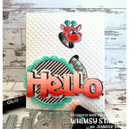 Whimsy Stamps Giraffes, Oh Hello Outline Dies wsd018 hello