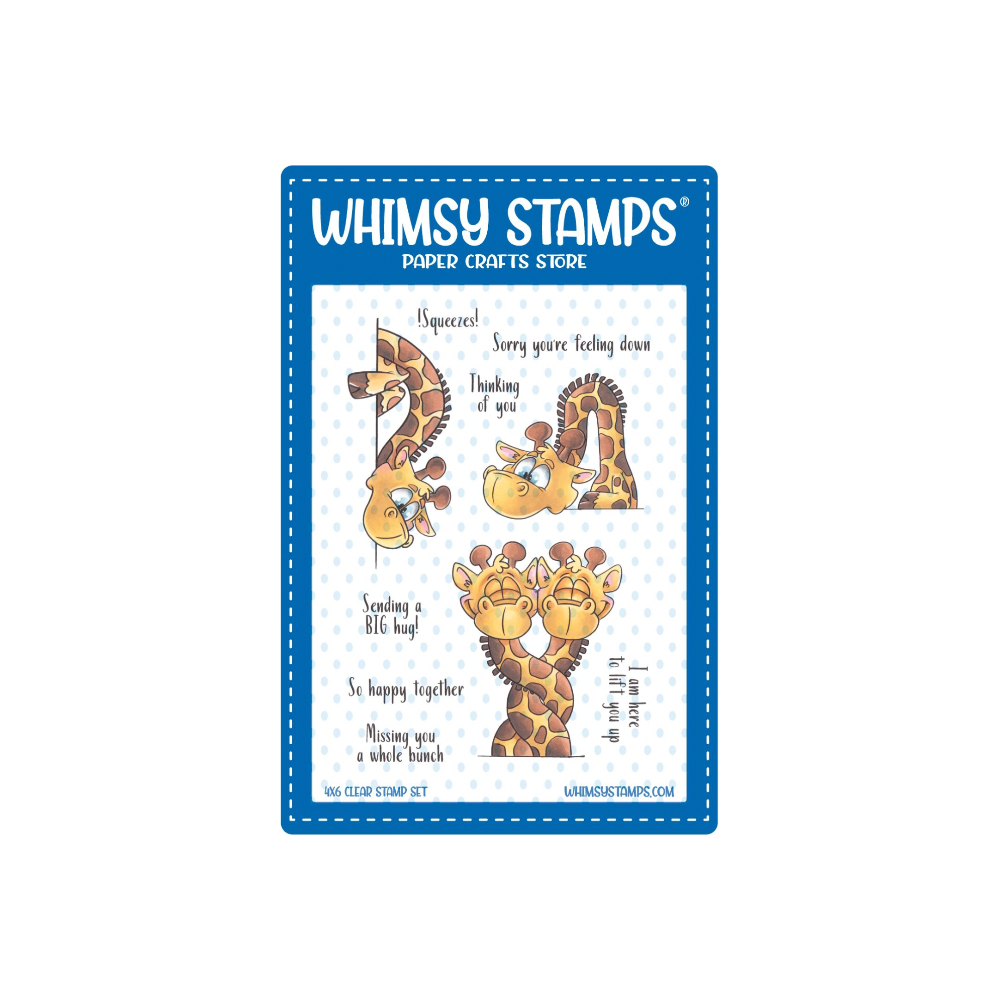 Whimsy Stamps Giraffes Thinking of You Clear Stamp an Die Set product image 1
