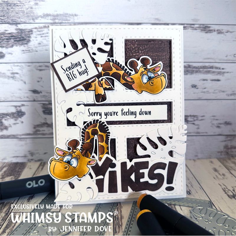 Whimsy Stamps Giraffes Thinking of You Clear Stamps dp1043a big hug