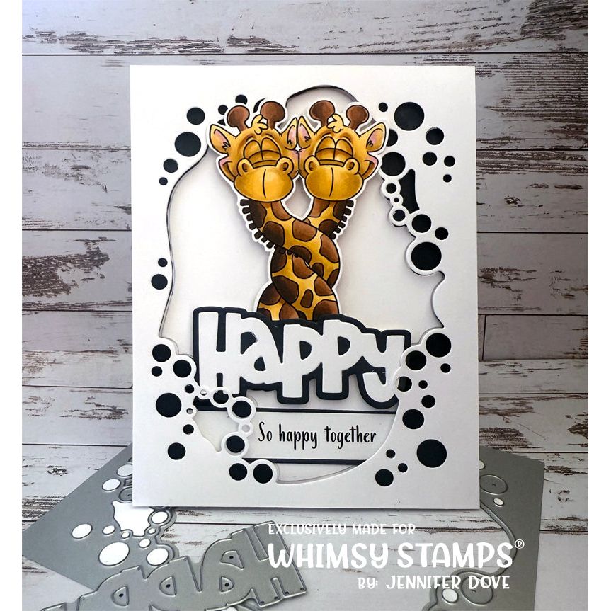 Whimsy Stamps Giraffes Thinking of You Clear Stamps dp1043a happy