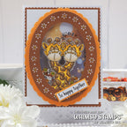 Whimsy Stamps Giraffes Thinking of You Outline Dies wsd024 flowers