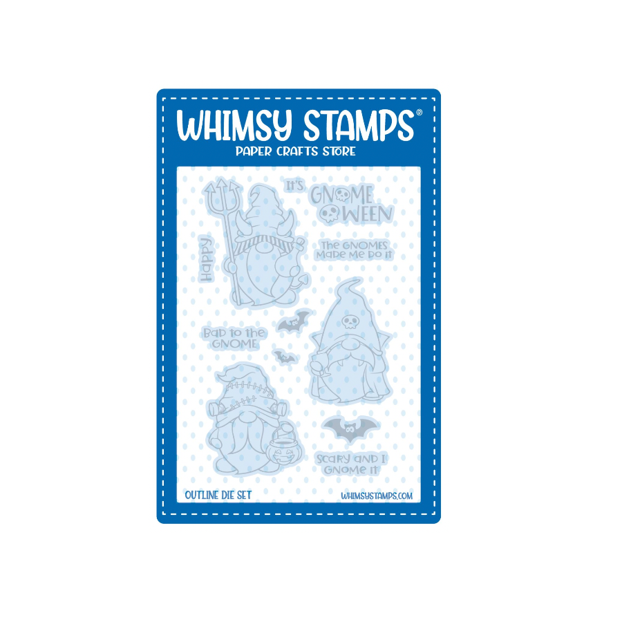 Whimsy Stamps GnomeOween Clear Stamp and Die Set image 2