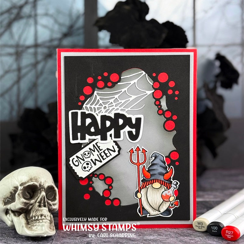 Whimsy Stamps GnomeOween Clear Stamps cwsd324a devil