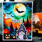 Whimsy Stamps GnomeOween Outline Dies wsd034 full moon