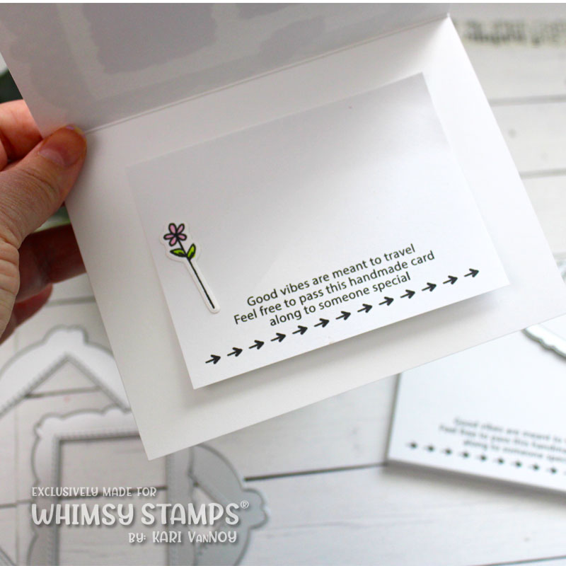 Whimsy Stamps Good Vibes Sticky Notes ws-sn-01 pink flower