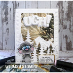 Whimsy Stamps Gopher It Clear Stamps cwsd379b pine trees mountains card