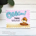 Whimsy Stamps Gopher It Clear Stamps cwsd379b plaid letters thanks card