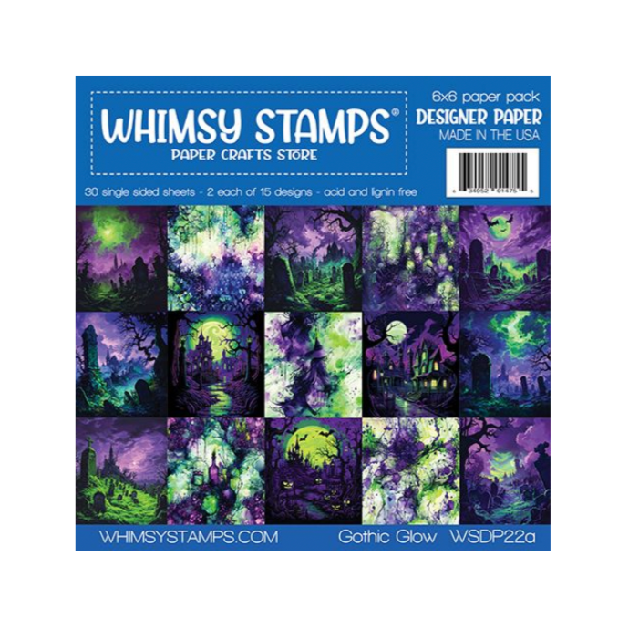 Whimsy Stamps Gothic Glow 6x6 inch Paper Pack wsdp22a