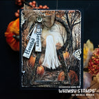 Whimsy Stamps Grunge Ghosts Quick Card Fronts wsqcf-21 ghost