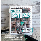 Whimsy Stamps Grungy Numbers 6 x 6 inch Paper Pack wsdp24a happy birthday