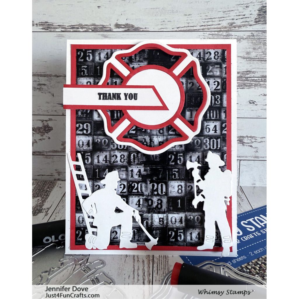 Whimsy Stamps Grungy Numbers 6 x 6 inch Paper Pack wsdp24a thanks
