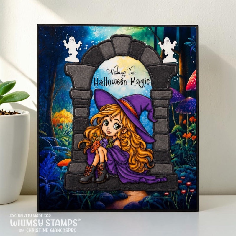 Whimsy Stamps Halloween Enchantment Clear Stamps c1319a halloween magic card