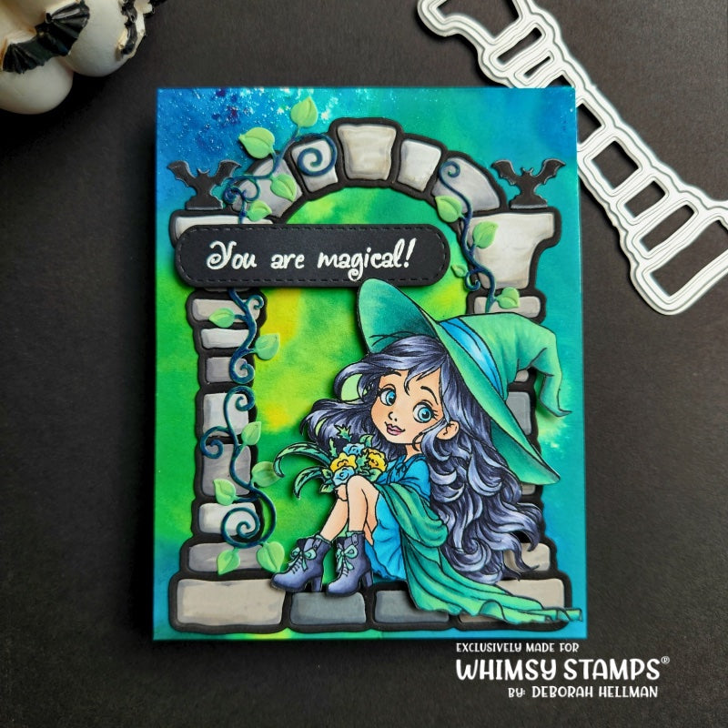 Whimsy Stamps Halloween Enchantment Clear Stamps c1319a you are magical card