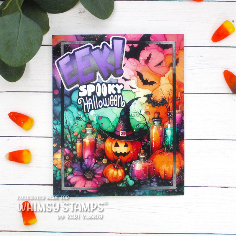 Whimsy Stamps Halloween Inks 6x6 inch Paper Pack wsdp53 halloween