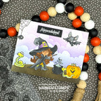 Whimsy Stamps Halloween Tricks Clear Stamp and No Fuss Mask Set bat