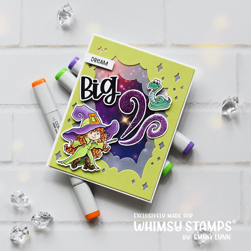 Whimsy Stamps Halloween Tricks Clear Stamps c1275a dream big