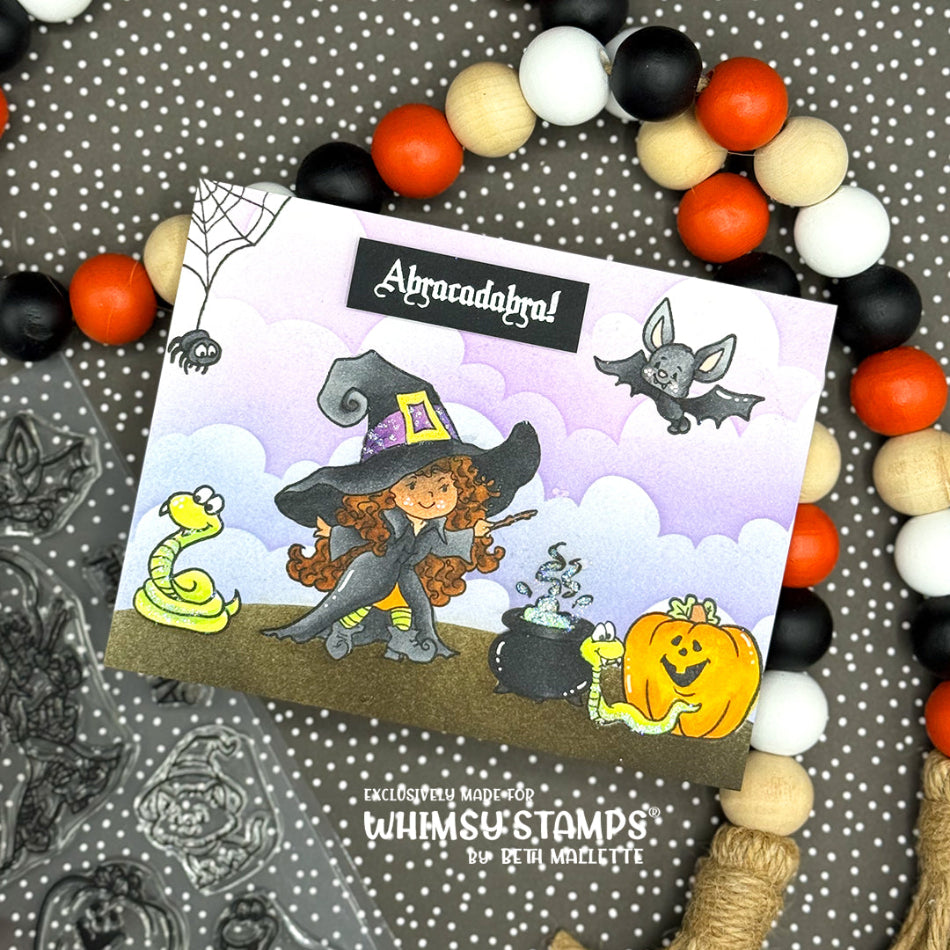 Whimsy Stamps Halloween Tricks Nofuss Masks wsnfm52 bat