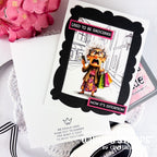 Whimsy Stamps Handmade Signatures 1 Clear Stamps cwsd410a black frame
