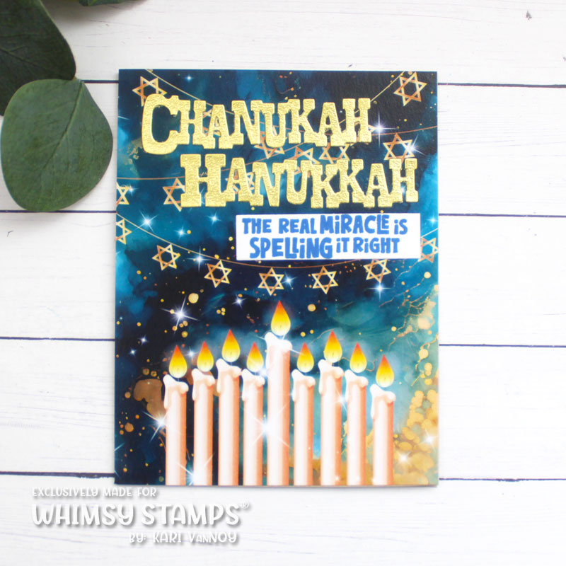 Whimsy Stamps Hanukkah Miracle Clear Stamps cwsd417a candles