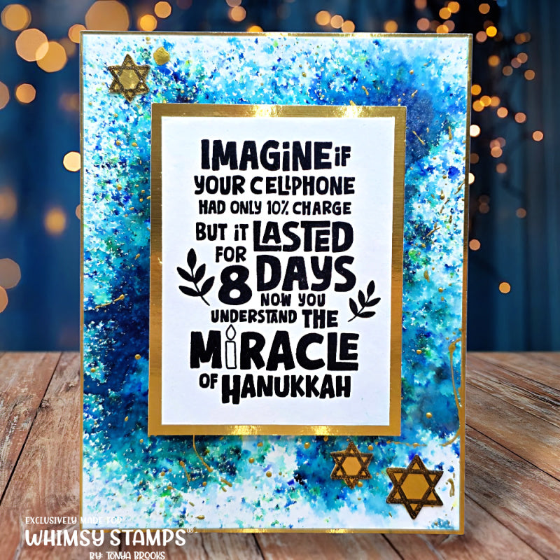 Whimsy Stamps Hanukkah Miracle Clear Stamps cwsd417a imagine
